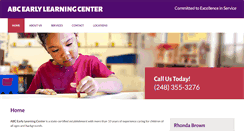 Desktop Screenshot of abcearlylearningcenter.net