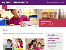 Tablet Screenshot of abcearlylearningcenter.net